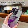 CINCH Designed for iPhone 14 Pro Cover with Luxury Glitter Cute Butterfly Plating Design Aesthetic Women Teen Girls Back Cover Cases for iPhone 14 Pro (Butterfly | Purple) - Image 2
